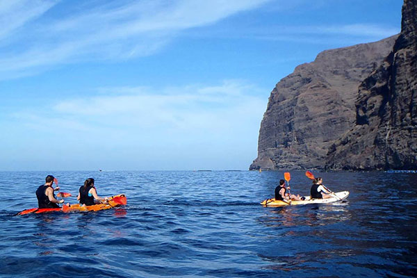 Sea kayaking in Los Gigantes, Tenerife